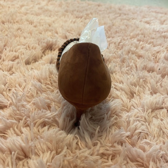 Antonio Melani Vivica Brown Bead Studded Suede Heels - Picture 6 of 8